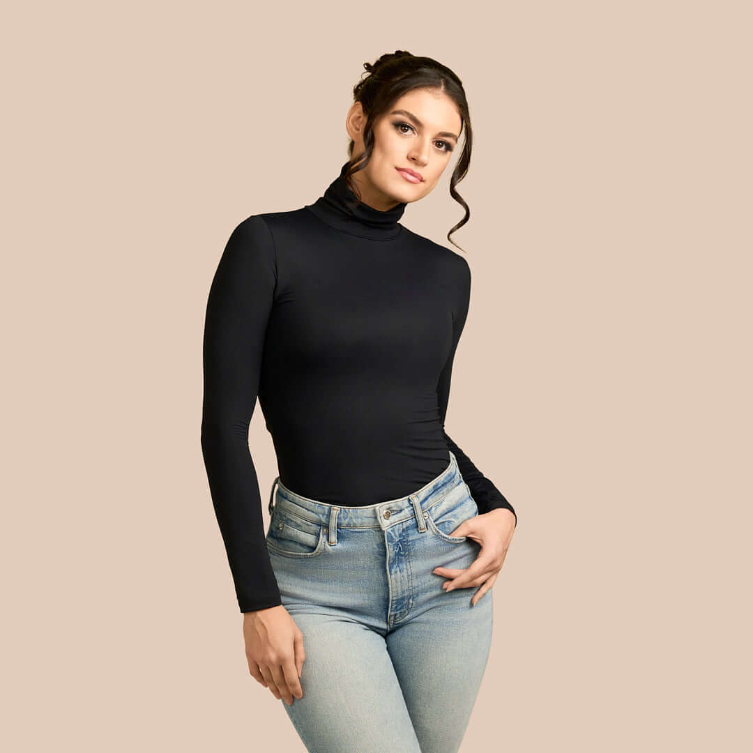 Adea Mock and Turtleneck Luxury Layering Tops