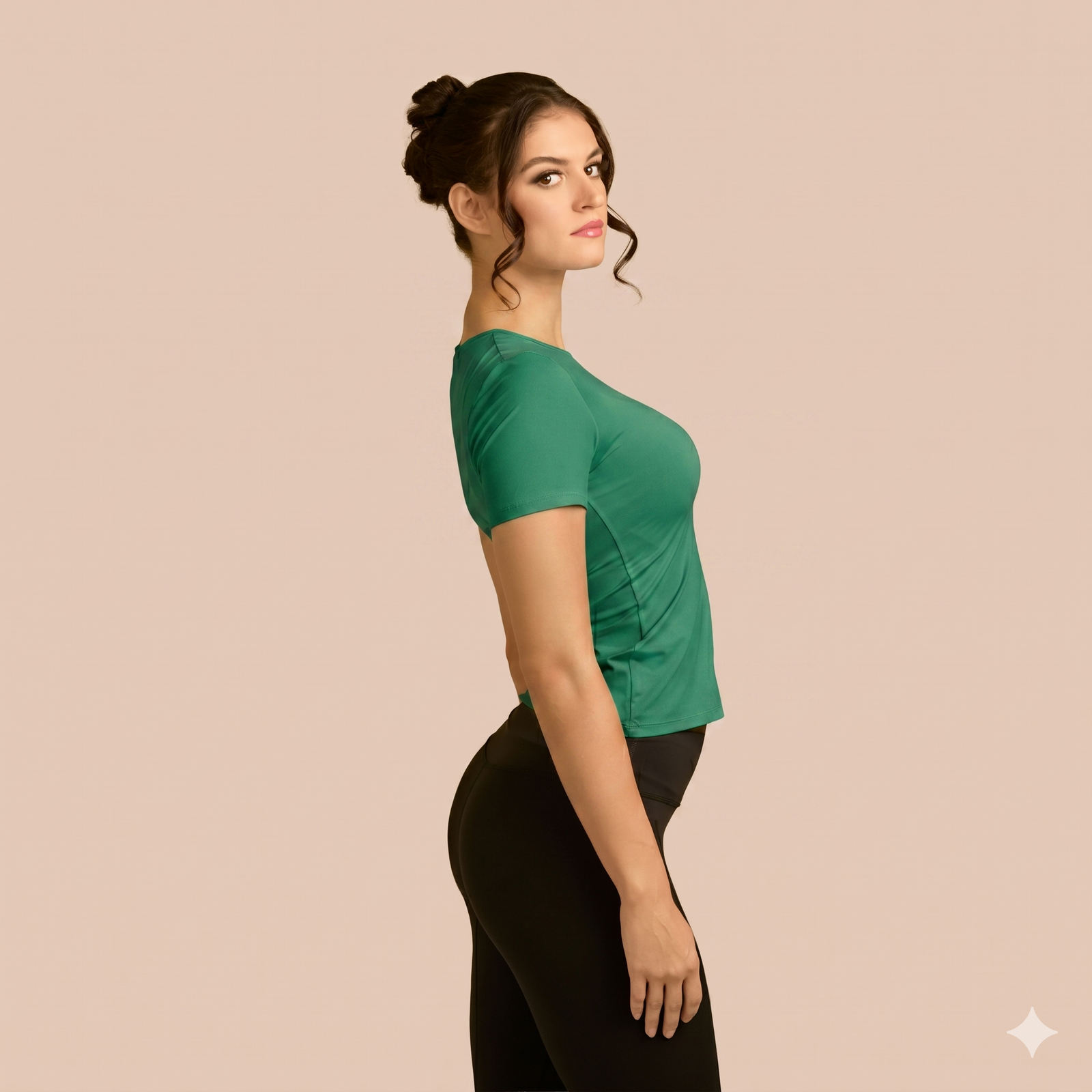 Short Sleeve Crew Neck Luxury Layering Top