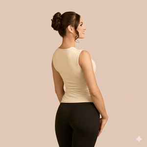 Sleeveless Crew Neck Luxury Layering Top