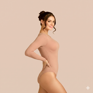 Long Sleeve Crew Neck Luxury Bodysuit