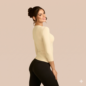3/4 Sleeve Crew Neck Luxury Layering Top