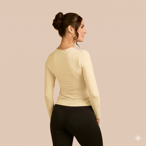 Long Sleeve Crew Neck Luxury Layering Top