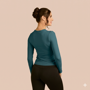 Long Sleeve Crew Neck Luxury Layering Top