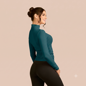 Mock Neck Long Sleeve Luxury Layering Top