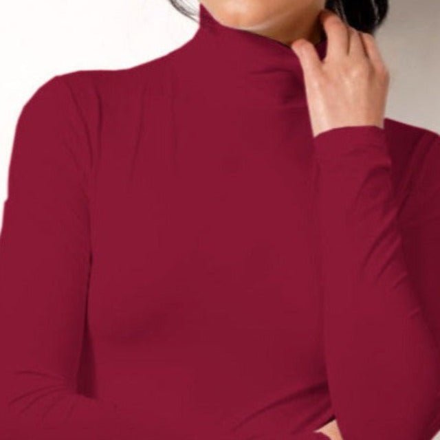 Plus Size Long Sleeve Mock Neck (Discontinued sizes)-FINAL SALE - Adea - Everyday Luxury