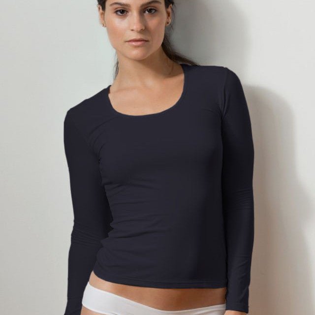 Plus Size Long Sleeve Scoop Neck (Discontinued sizes) - FINAL SALE - Adea - Everyday Luxury